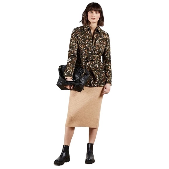 Ted Baker Inniza Safari Jacket Urban Printed Cargo Jacket NWT Ted Size 1=US 0-2 - Picture 1 of 15
